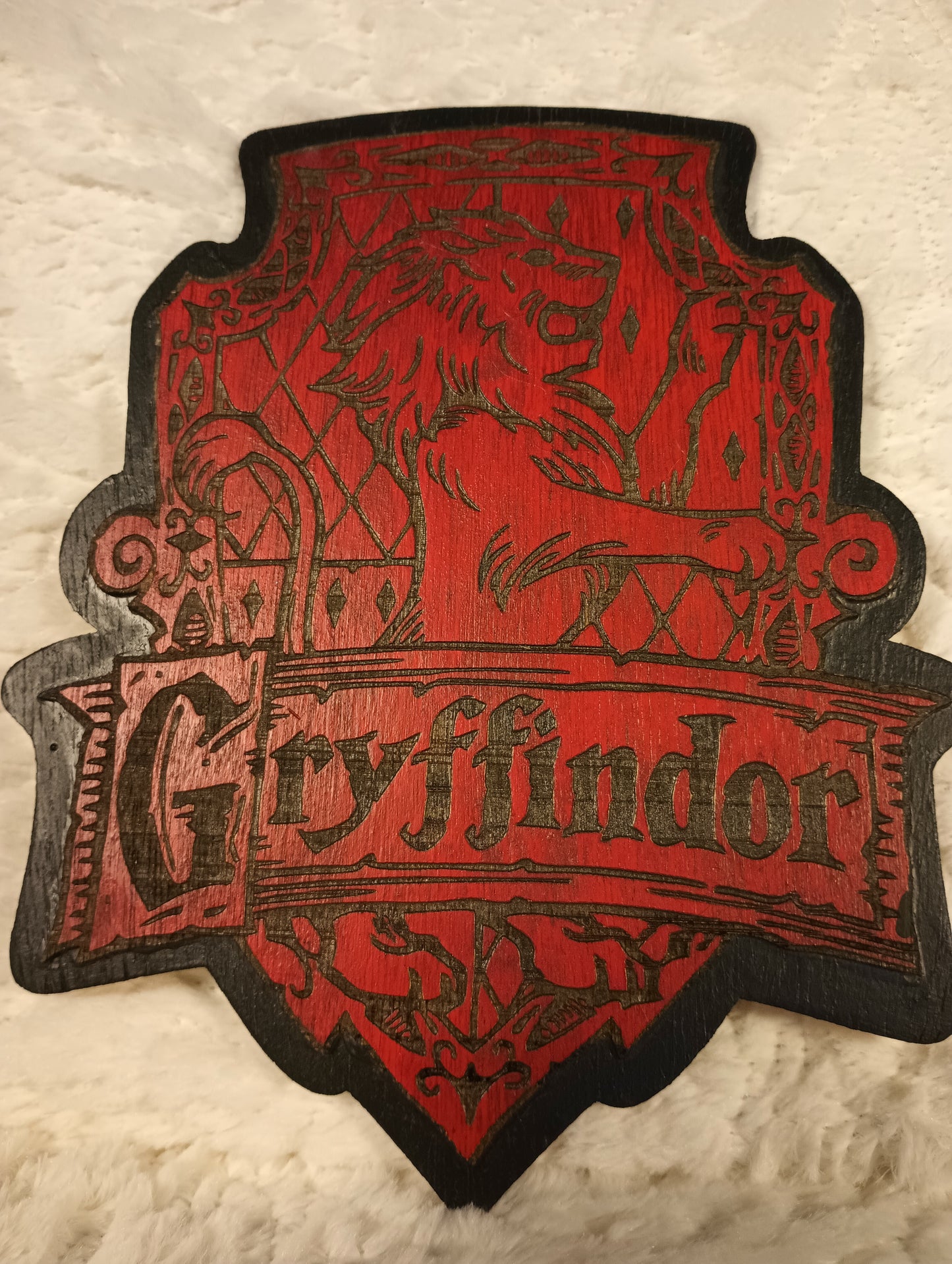 Harry Potter Hogwarts Houses- Gyffindor, Ravenclaw, Hufflepuff and Slytherin laser cut wall hangers/decor