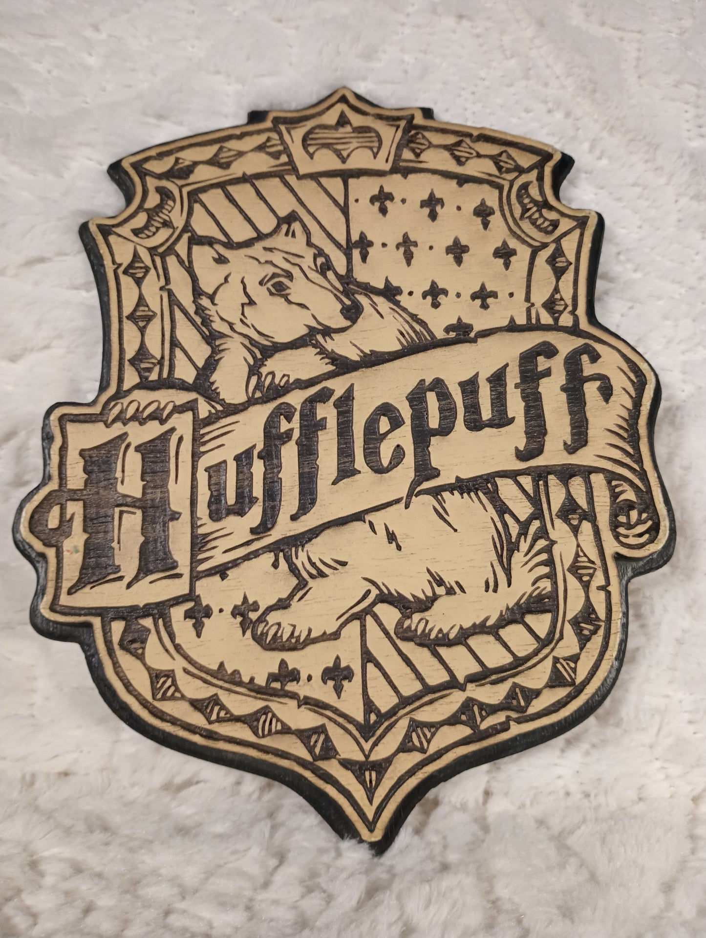 Harry Potter Hogwarts Houses- Gyffindor, Ravenclaw, Hufflepuff and Slytherin laser cut wall hangers/decor