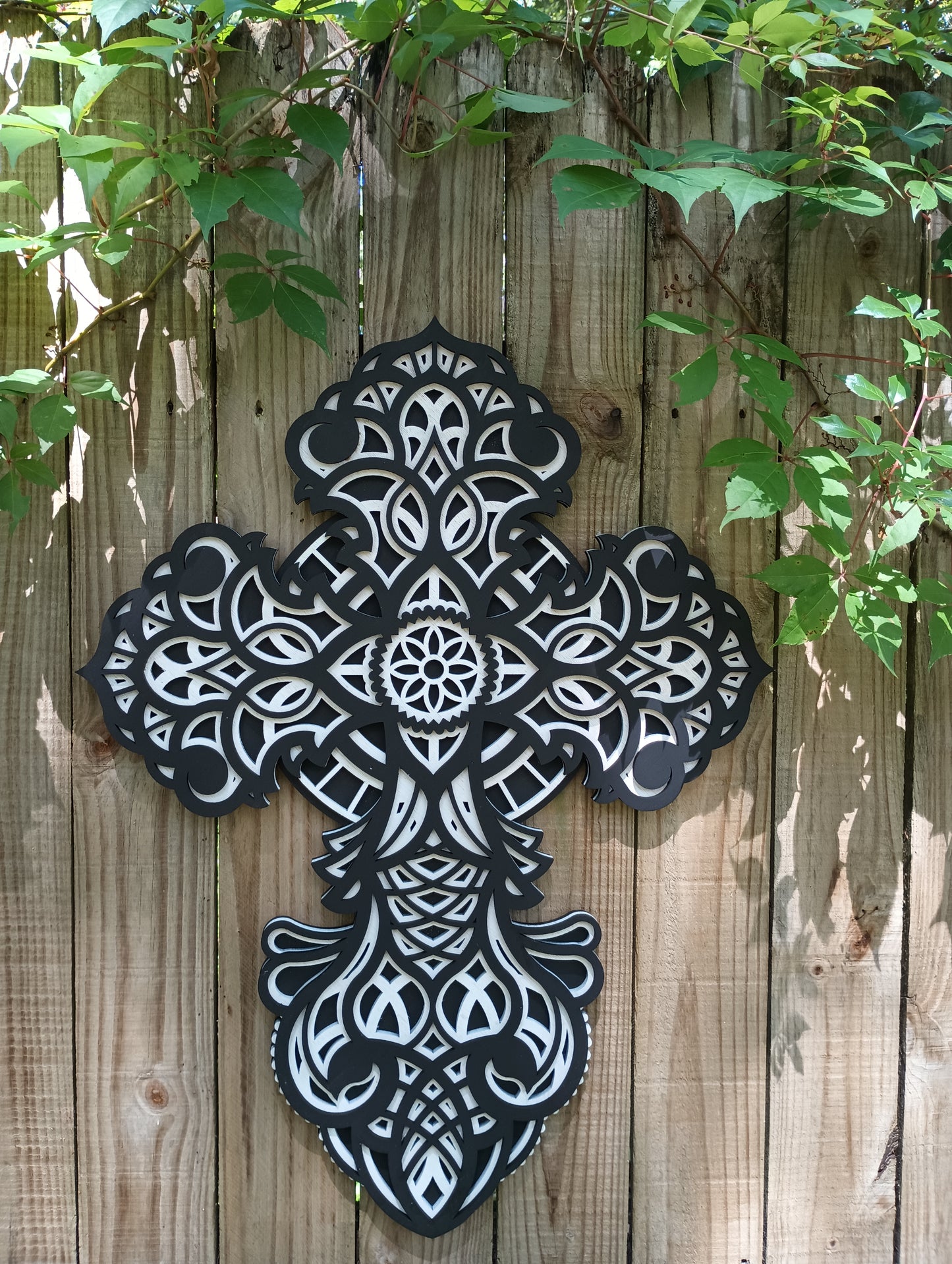 Layered Wooden Cross26" tall and 19" wide! 3 layers Laser Cut