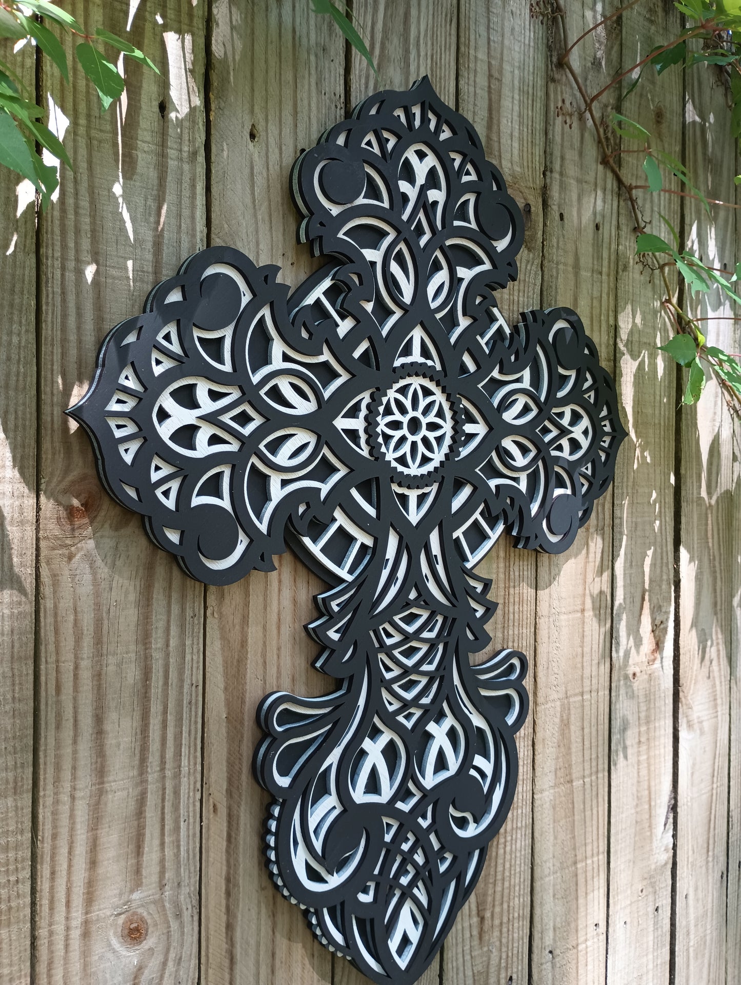 Layered Wooden Cross26" tall and 19" wide! 3 layers Laser Cut