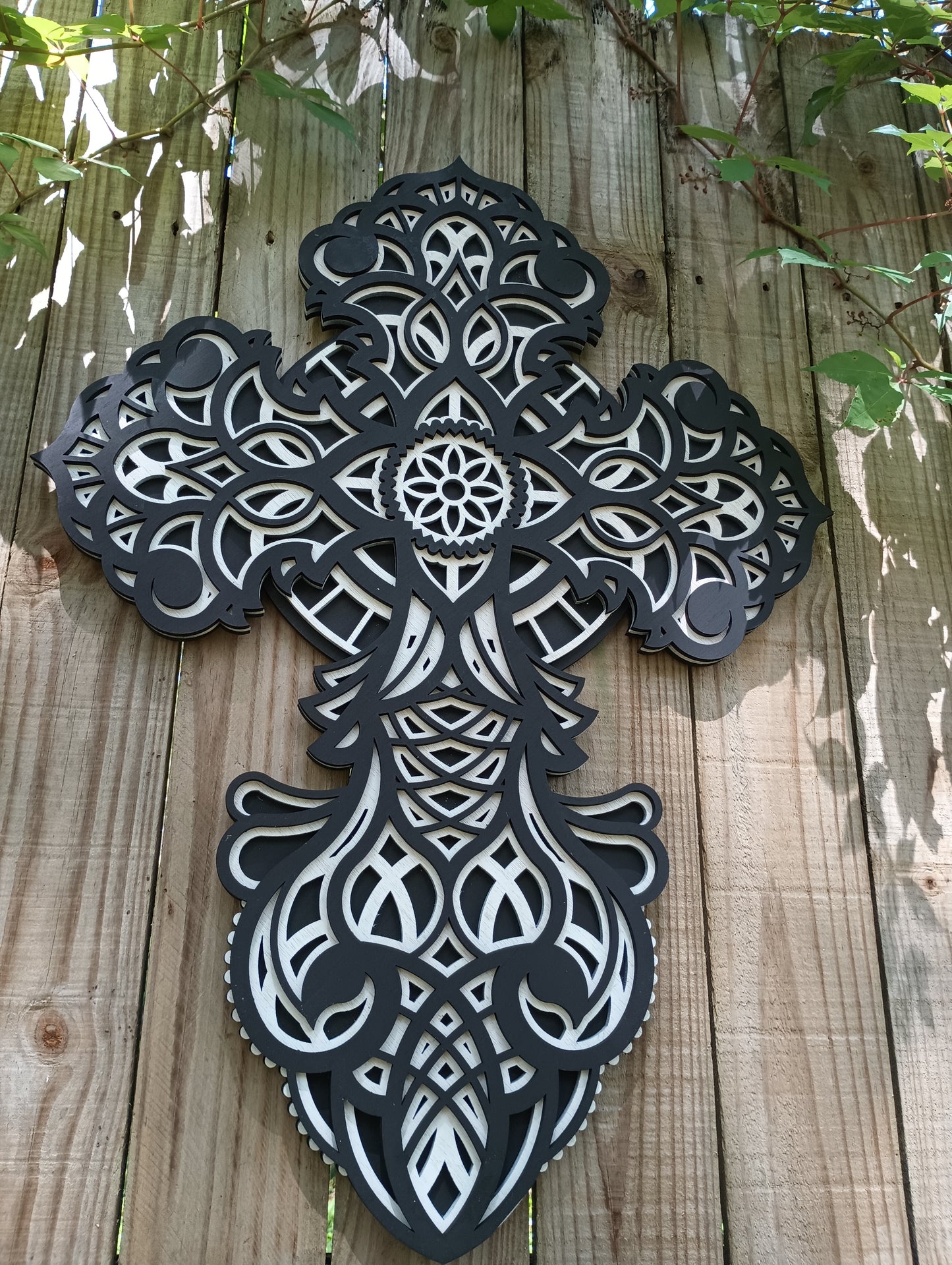 Layered Wooden Cross26" tall and 19" wide! 3 layers Laser Cut