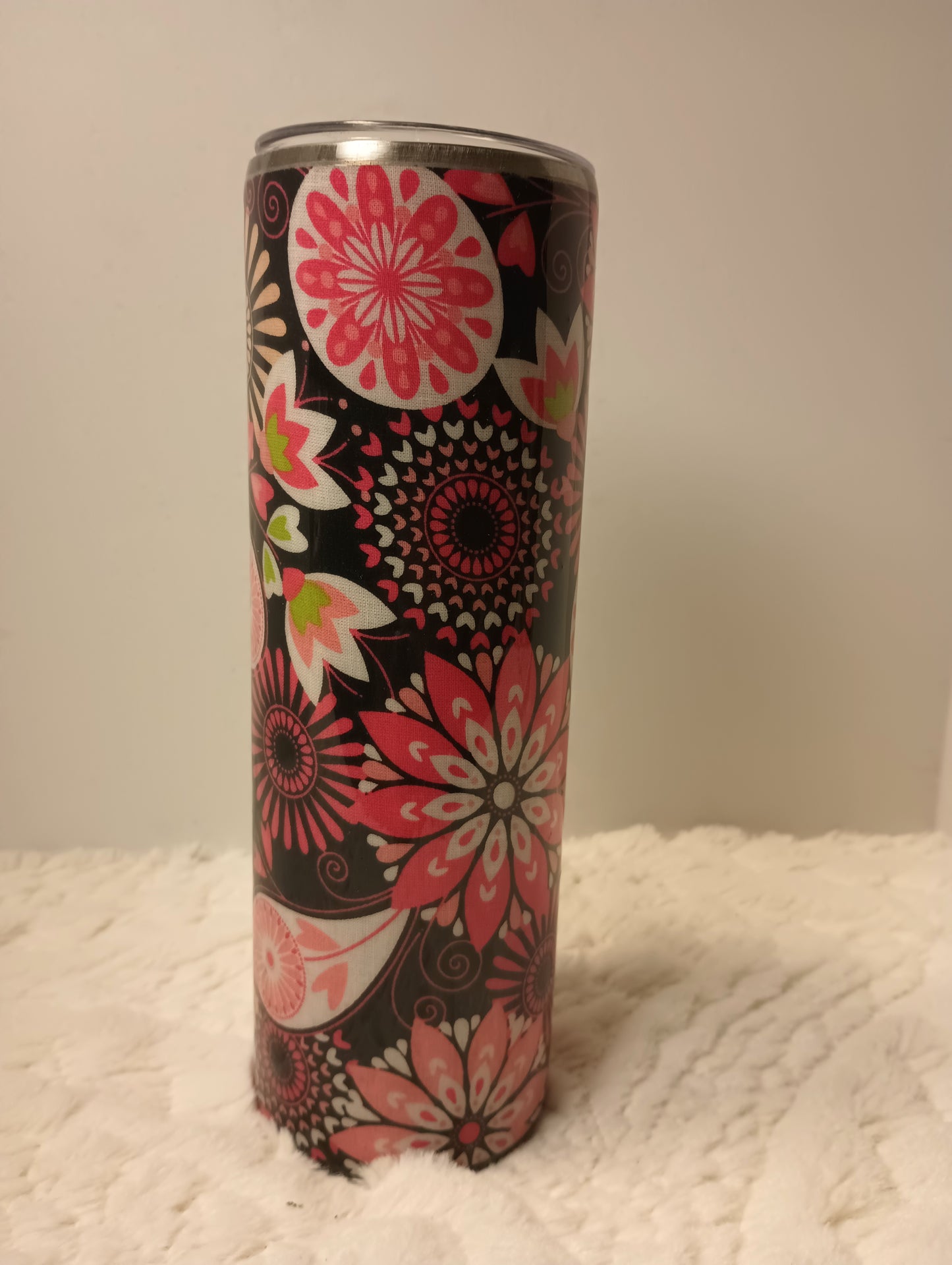 30 oz. Pretty Flower design unique drink tumbler