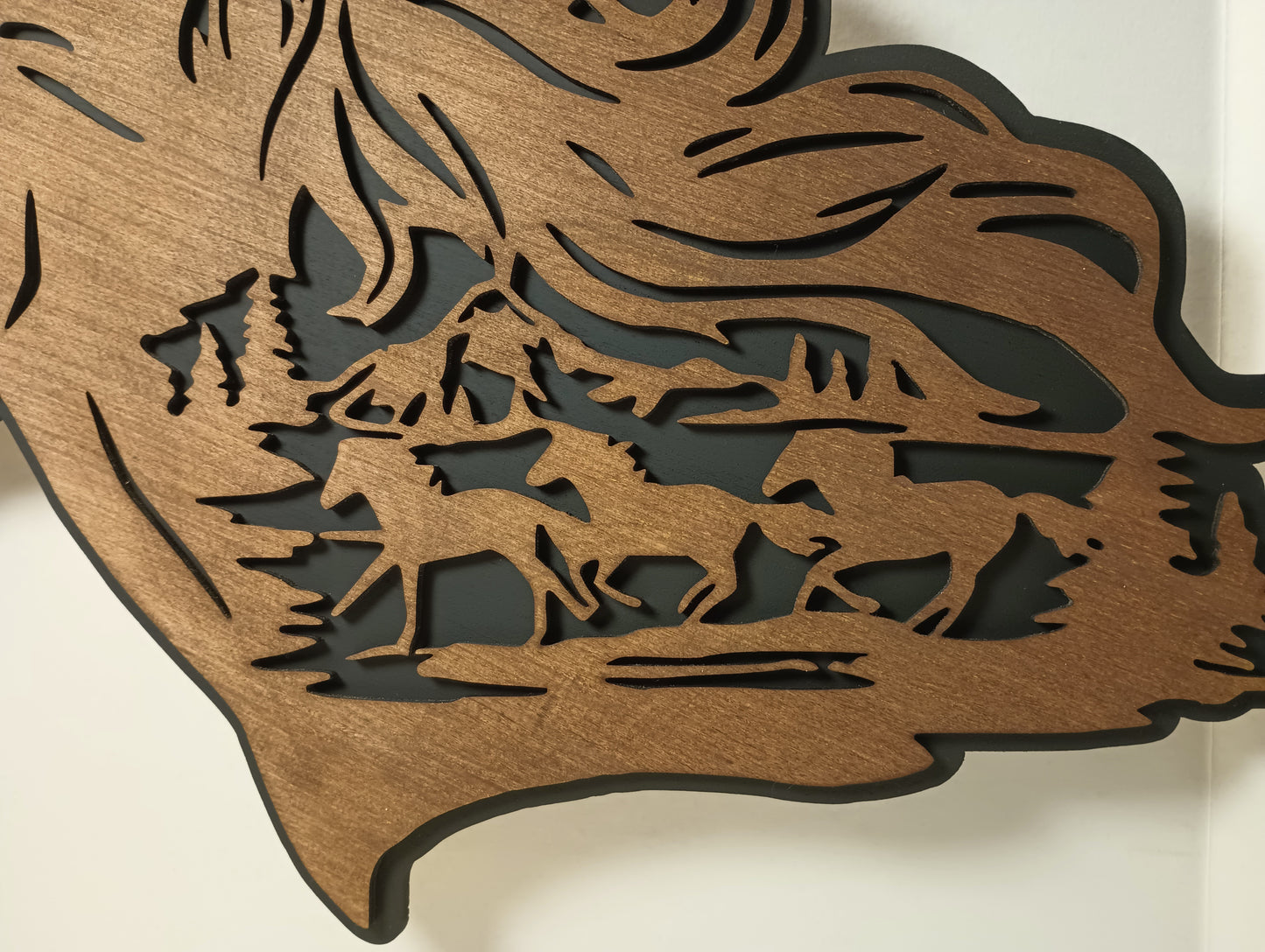 Layered Wooden Horse with inside picture - 2 layers - Laser Cut