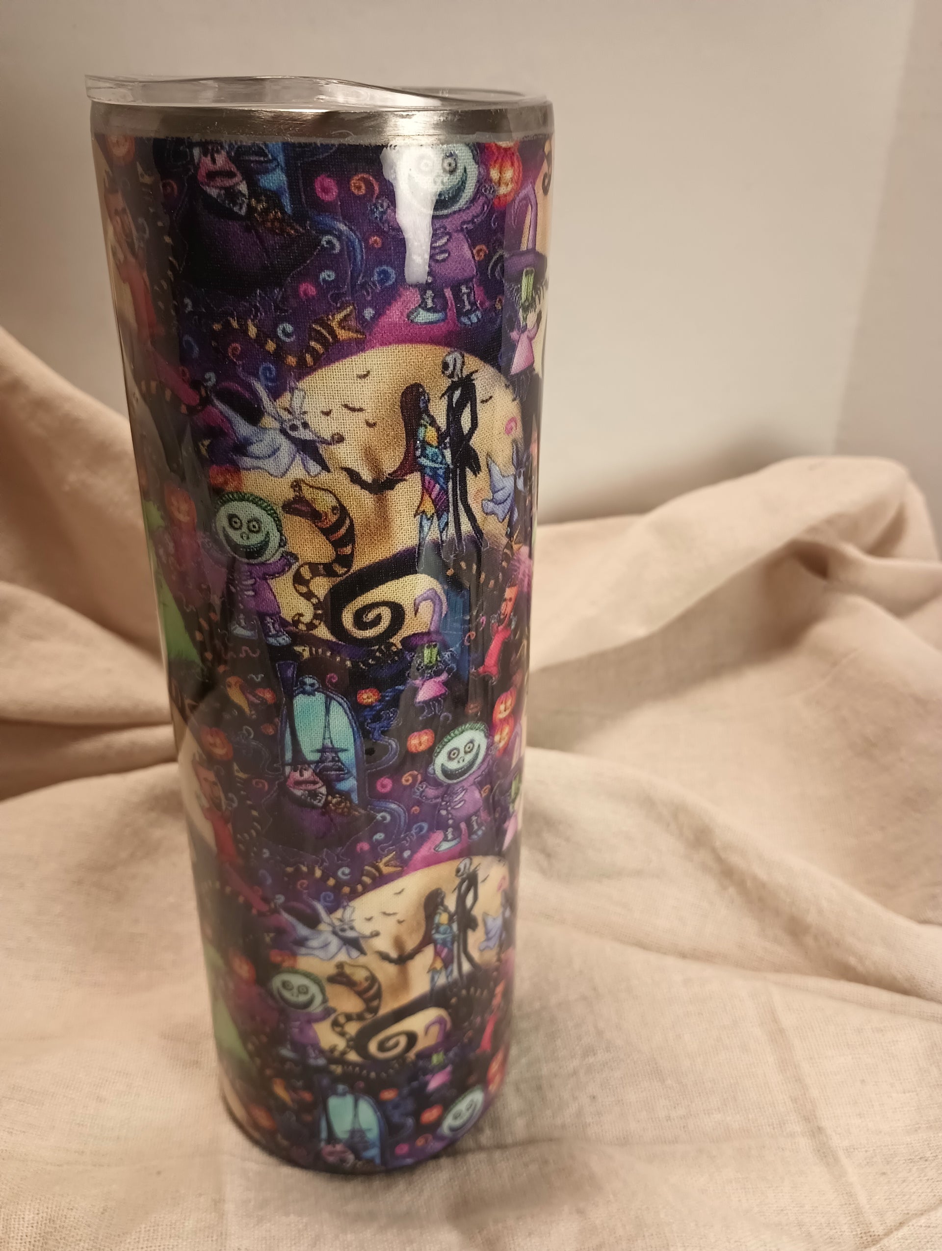 Nightmare Before Christmas Insulated Tumbler Cup Straw