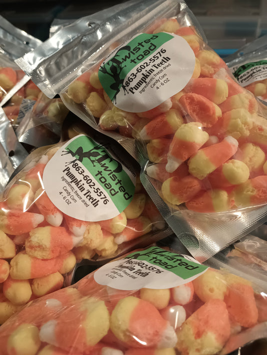 Pumpkin Teeth (freeze dried candy corn)